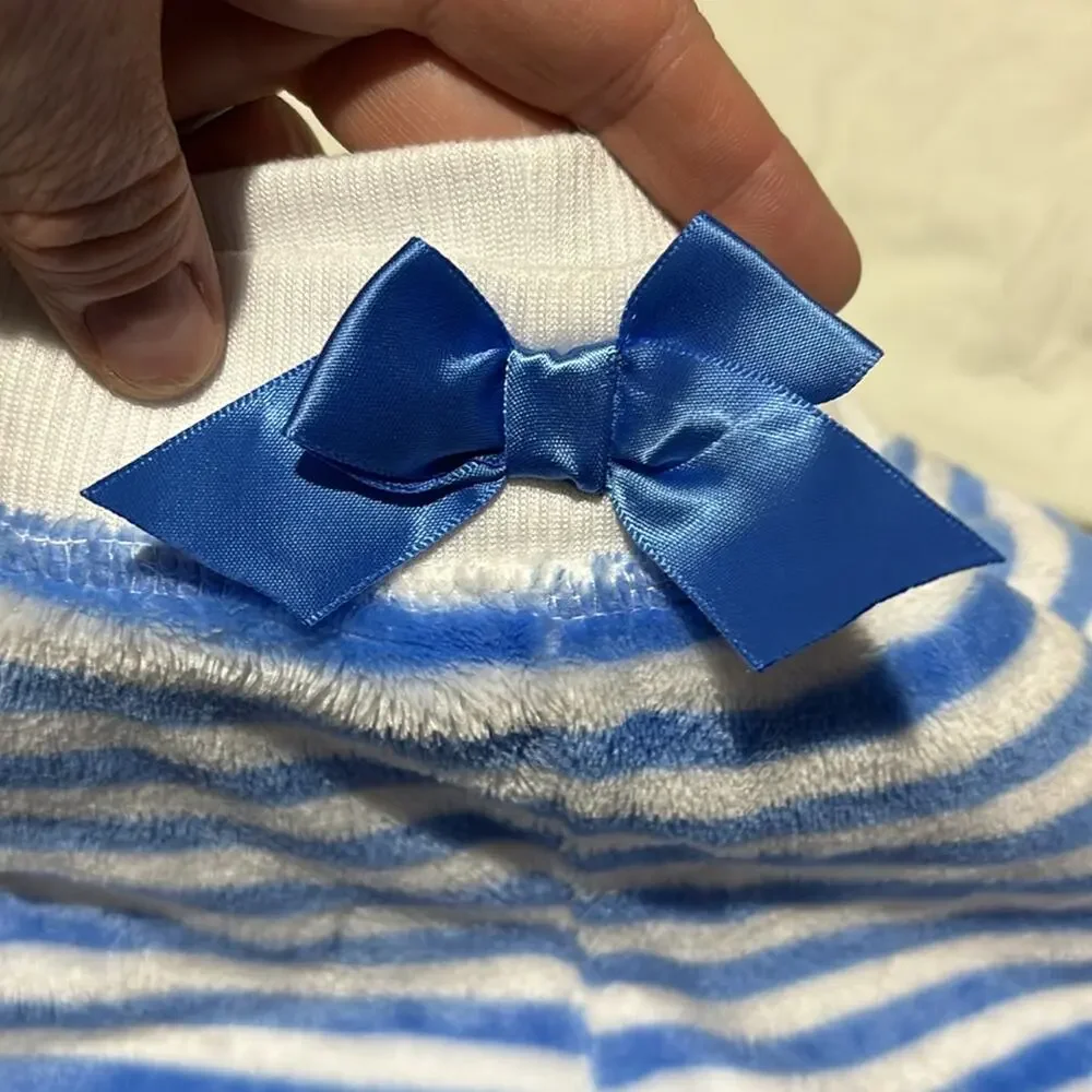 Members mark 6/6x jogger blue white stripe loungewear pj bottom pull on like new